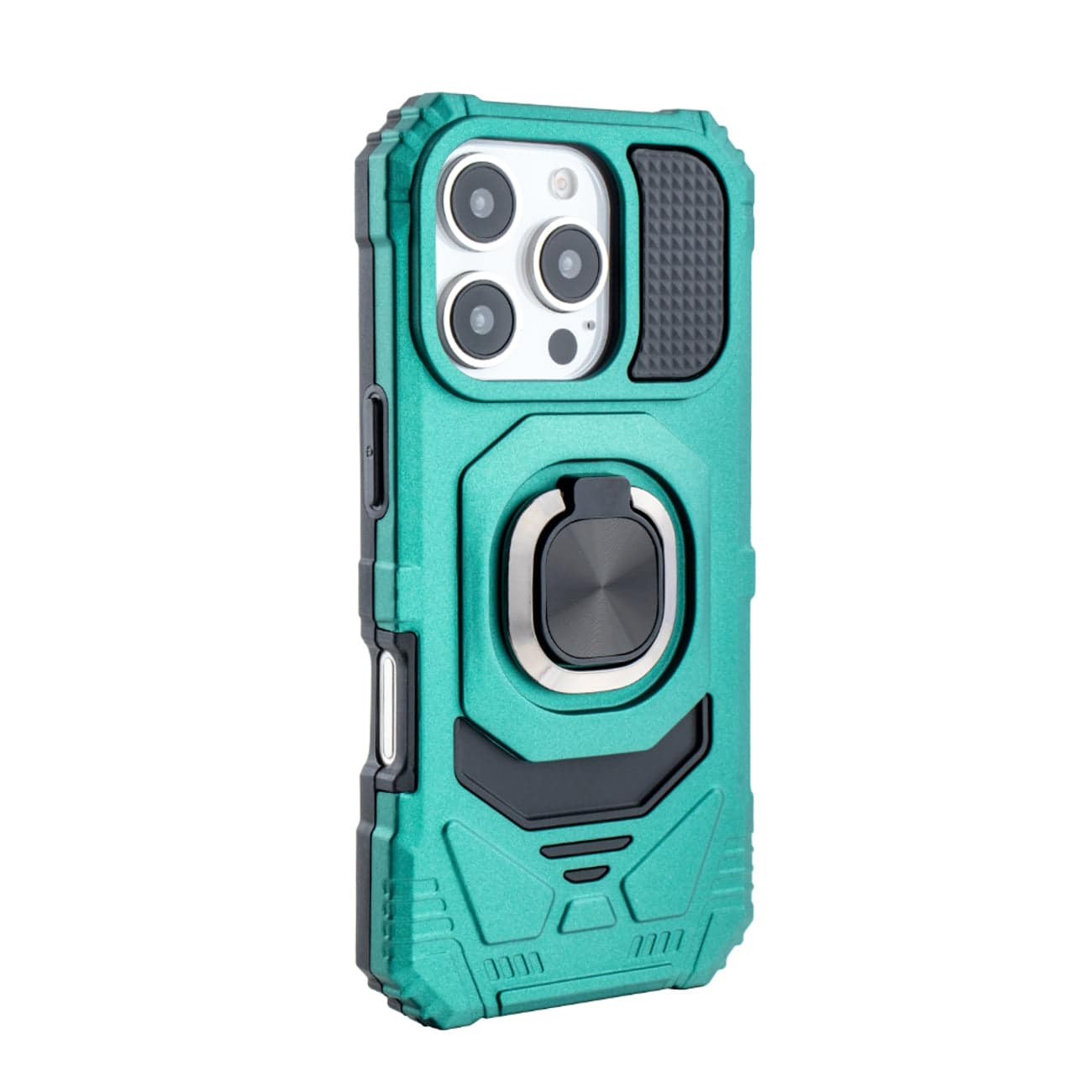 Reiko - Kickstand Ring Holder Tpu Shockproof Case For Iphone 16 Pro In - Green