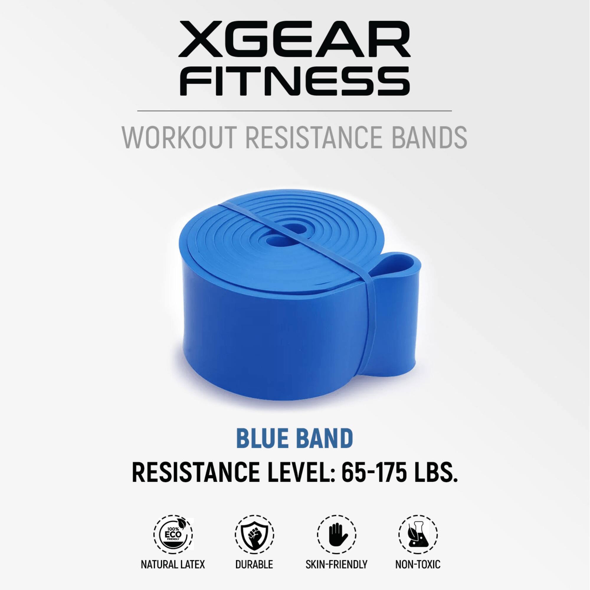 XGEAR FITNESS WORKOUT RESISTANCE BANDS

BLUE BAND

RESISTANCE LEVEL: 65-175 LBS.

ECO NATURAL LATEX
DURABLE
SKIN-FRIENDLY
NON-TOXIC