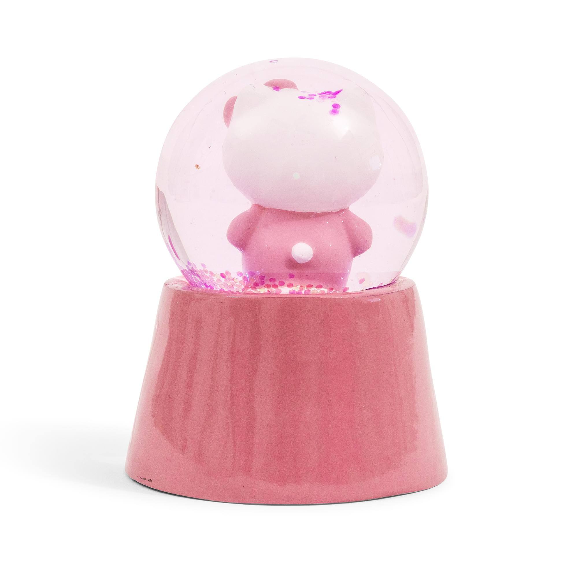 Alt View 2. Silver Buffalo - Sanrio Hello Kitty Pink Skeleton 3-Inch Mini Light-Up Snow Globe - Pink.