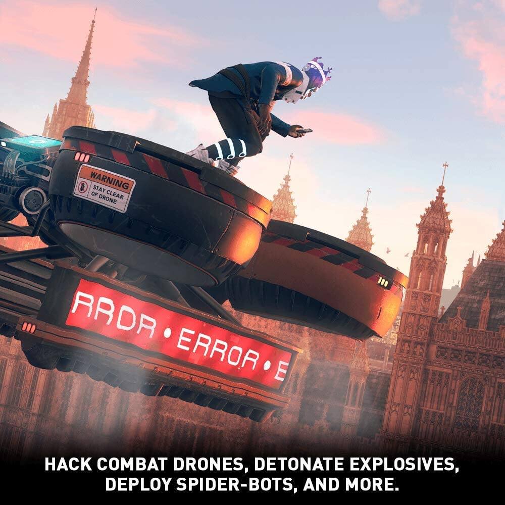WARNING: STAY CLEAR OF DRONE

RRDR • ERROR • E

HACK COMBAT DRONES, DETONATE EXPLOSIVES, DEPLOY SPIDER-BOTS, AND MORE.