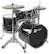 Alt View Standard 1. Rogers - Prospector 5-Piece Drum Set - Black.