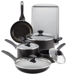 Farberware - 15-Piece Cookware Set - Black - Angle_Zoom