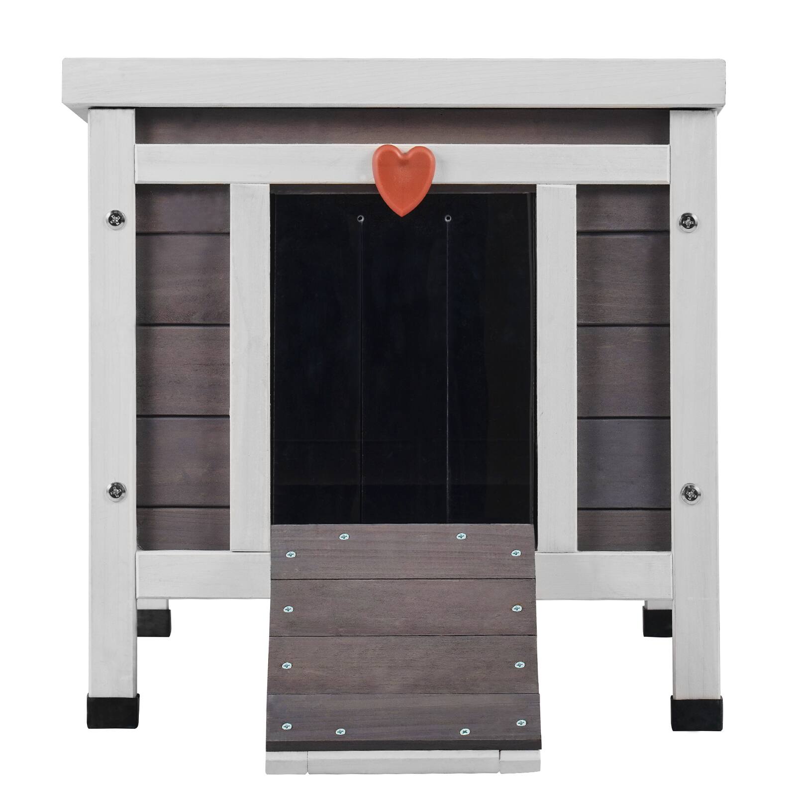 Alt View 5. VEVOR - Outdoor Cat House Weatherproof, Feral Cat Shelter for Multiple Cats, Outdoor Wooden Cat Rabbit House.