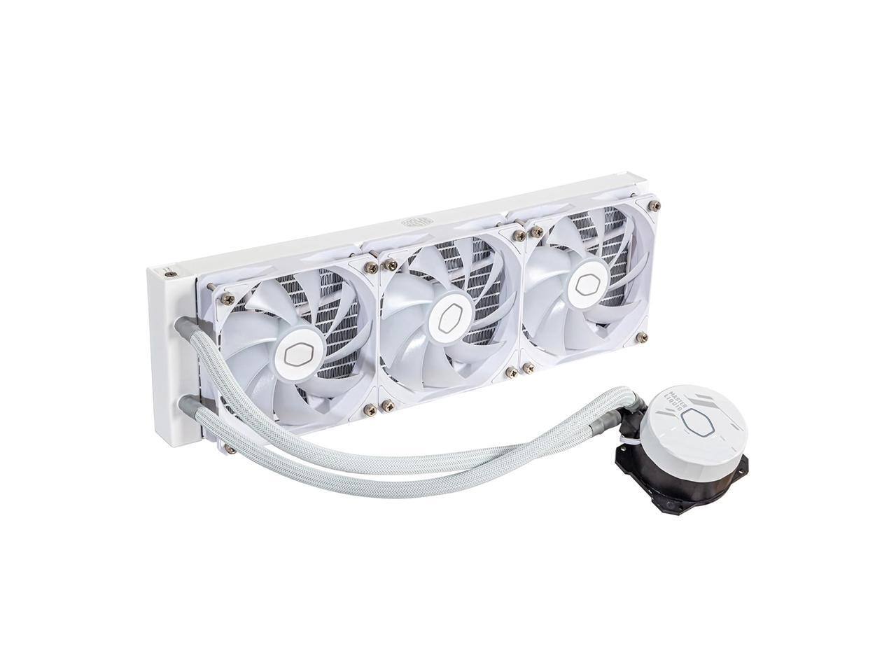 Alt View 10. Cooler Master - Cooler Master 360L Core White AIO, Ryzen 9/Intel 9 Gen, S Dual Pump, Quiet Fan, aRGB, AM5/4, LGA 1851/1700 - White.