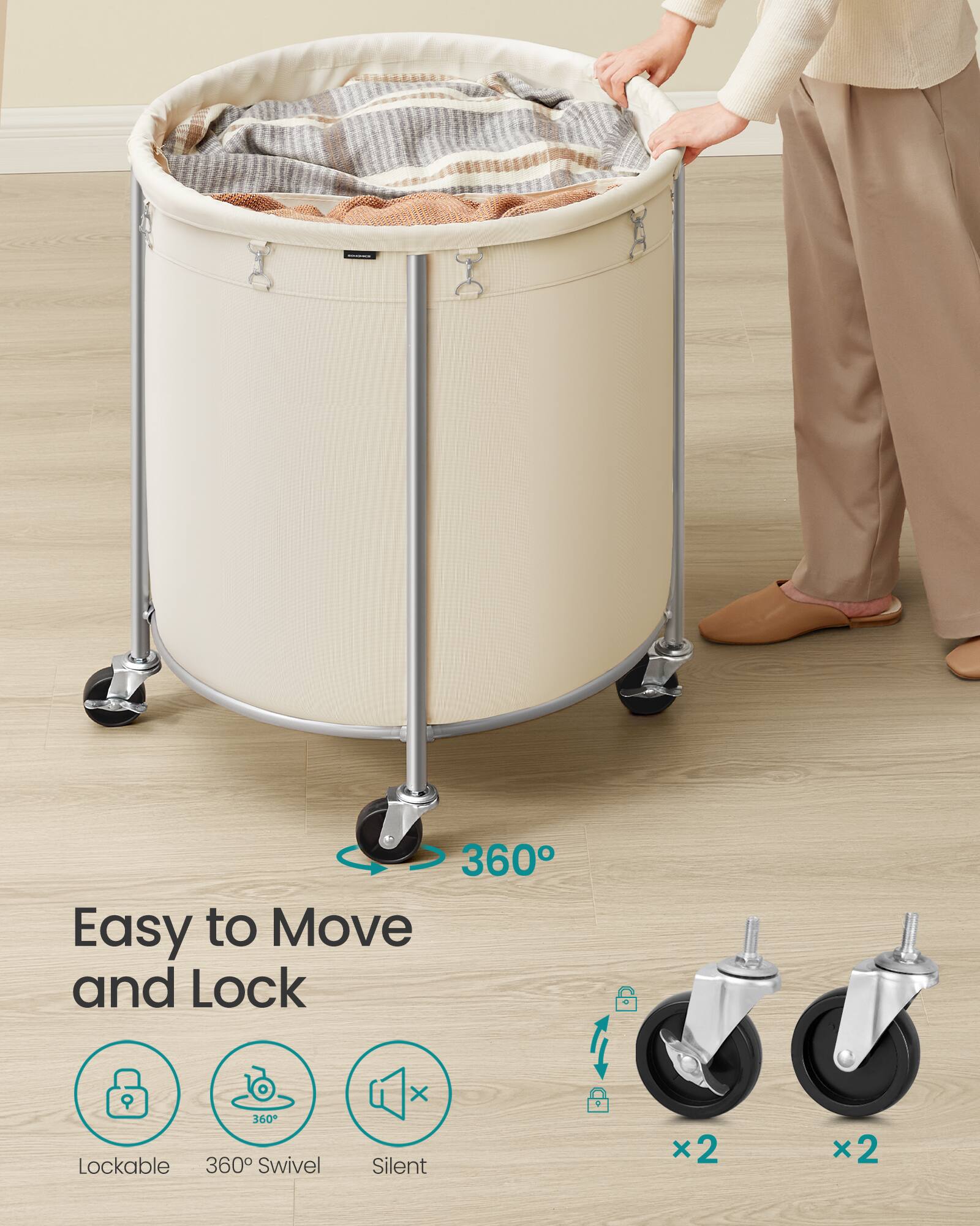 - Easy to Move and Lock
- 360° Swivel
- Lockable
- Silent
- x2 (Lockable)
- x2 (360° Swivel)