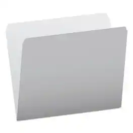 Tops Business Forms - Colored File Folders, Straight Tabs, Letter Size, Gray/Light Gray, 100/Box