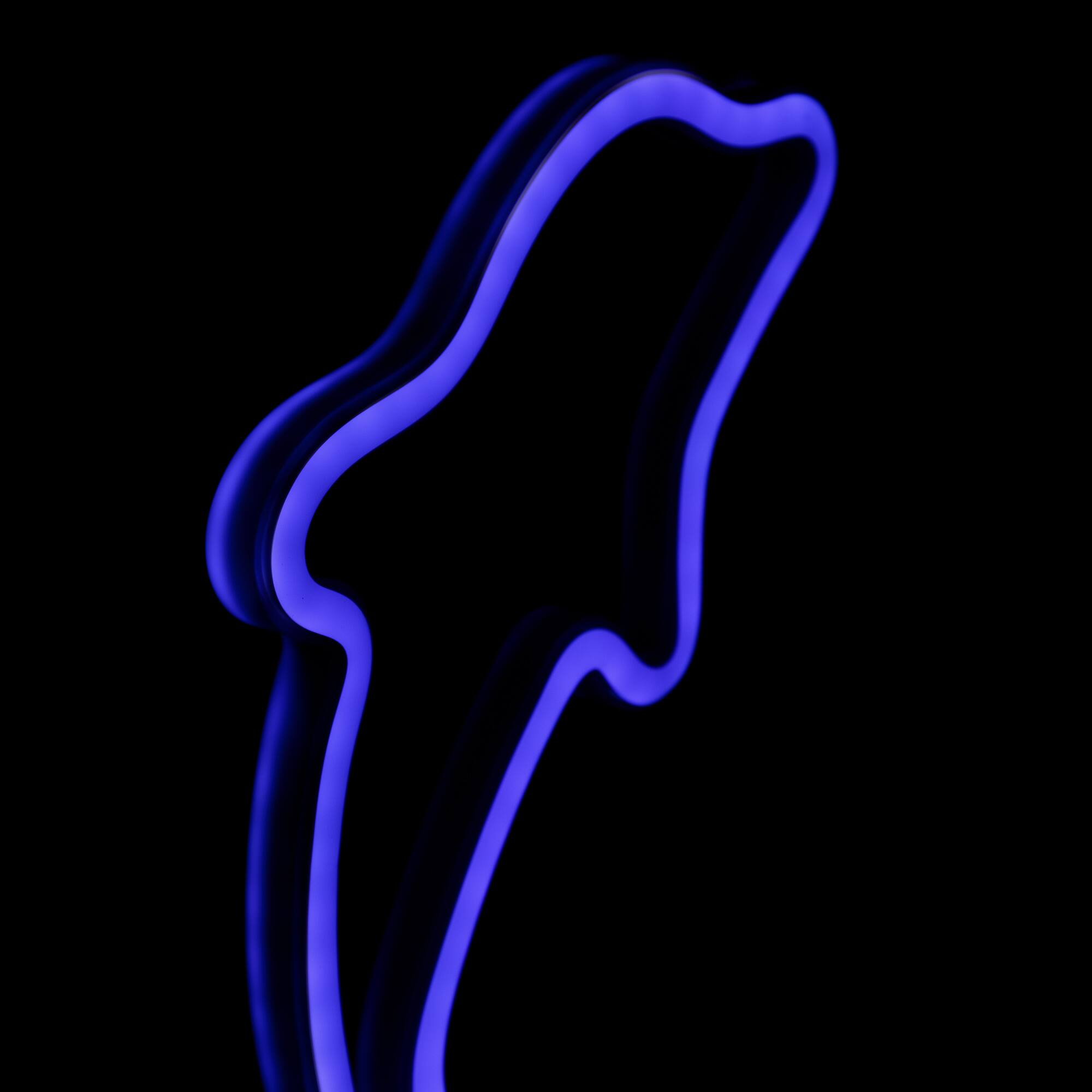 Alt View 5. Northlight - LED Dolphin Neon Table Light - 10.25" - Blue.