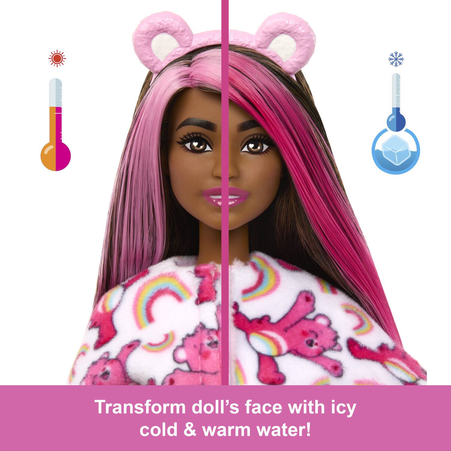 Transform doll's face with icy cold & warm water!
