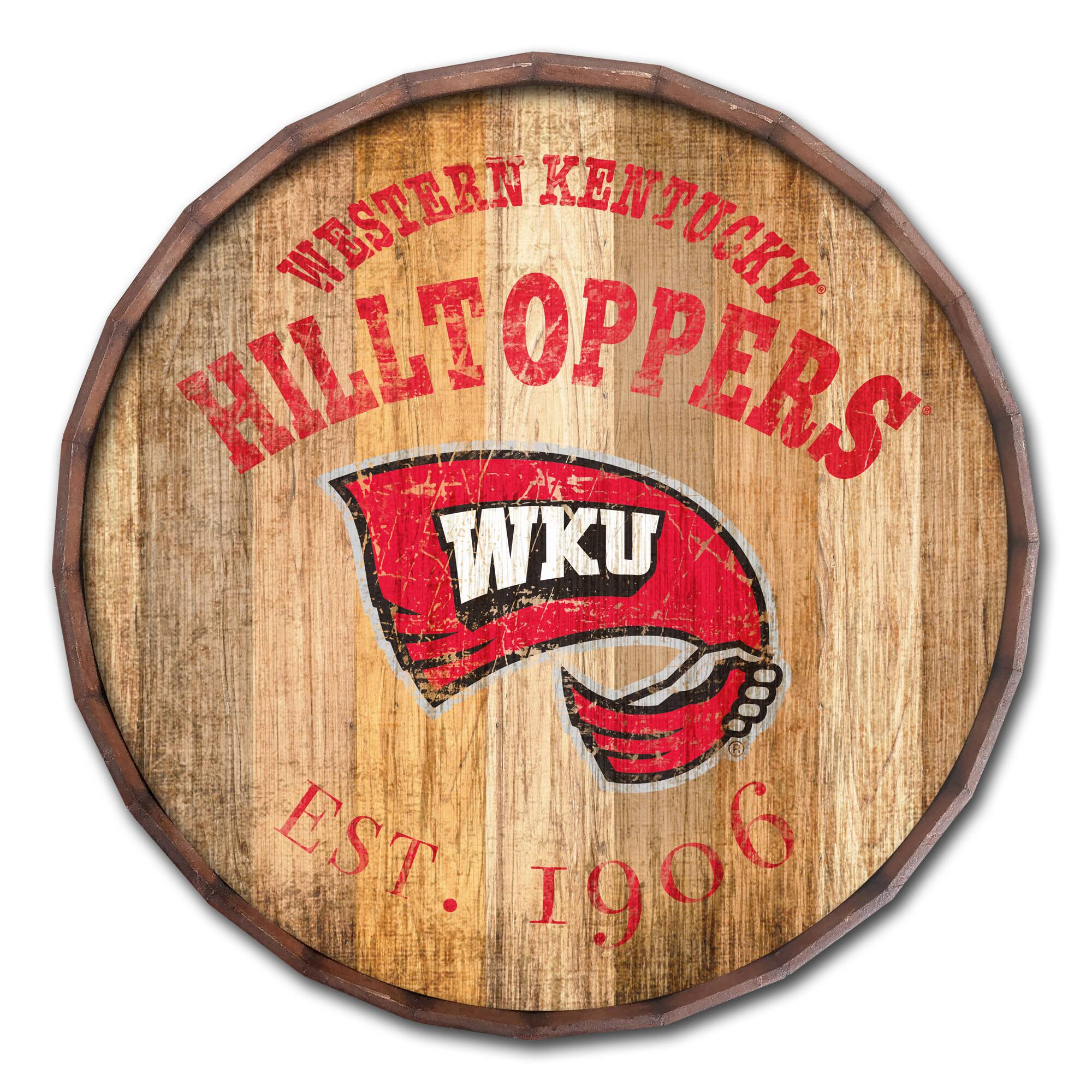 Western Kentucky Hilltoppers 24'' Established Date Barrel Top