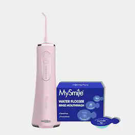 MySmile - LP211 Water Flosser with 30 Concentrate Mouthwash Pods Bundle - Pink