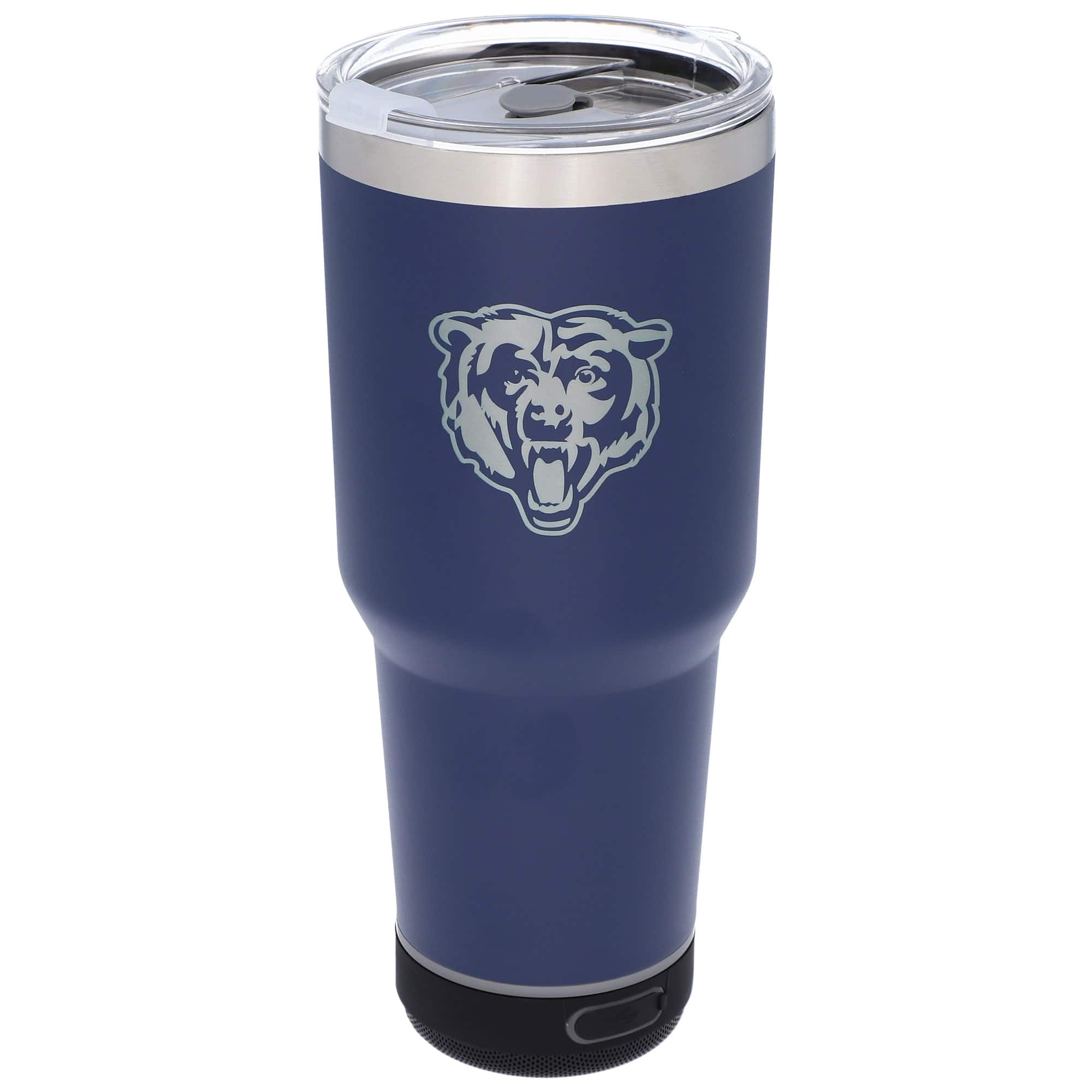 Front. The Memory Company - Chicago Bears 30oz. Stainless Steel LED Bluetooth Tumbler - Multicolor.