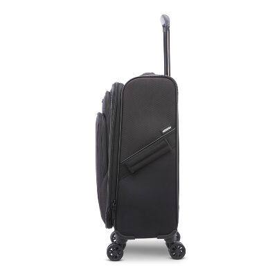 Alt View 2. American Tourister - AMERICAN TOURISTER PHENOM SOFTSIDE CARRY ON SPINNER SUITCASE - BLACK - Black.