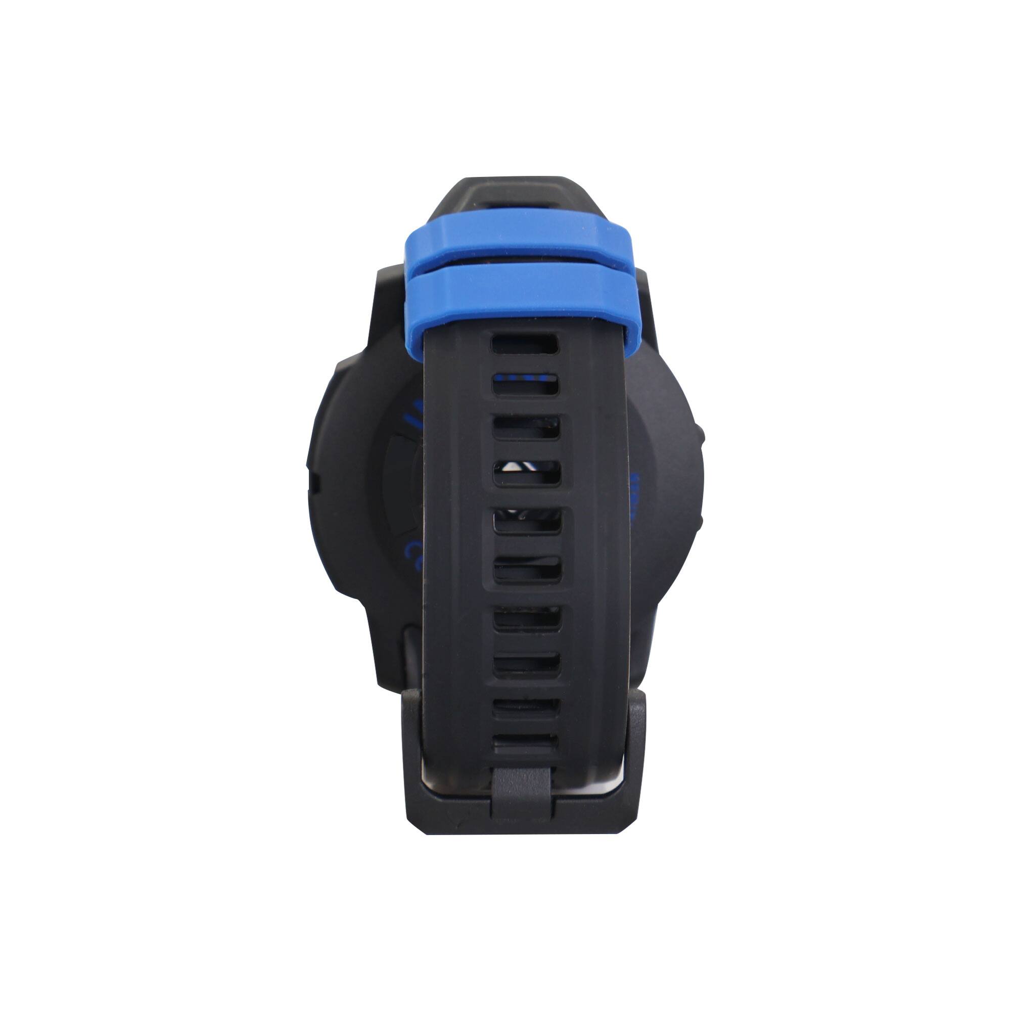 Alt View 1. Garmin - Garmin Instinct 3 Solar Rugged Outdoor GPS Smartwatch 50mm (Whitestone with Black/Bolt Blue) USB Plug Cleaning Cloth - Whitestone.