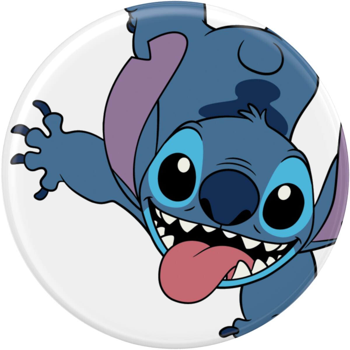 Angle. PopSockets - Adhesive PopGrip Universal Grip & Stand for Cell Phones - Disney Crash Landing Stitch.