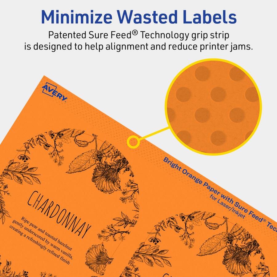 Color Label Ripe Avery Printable Arched Labels, Bright 4.75