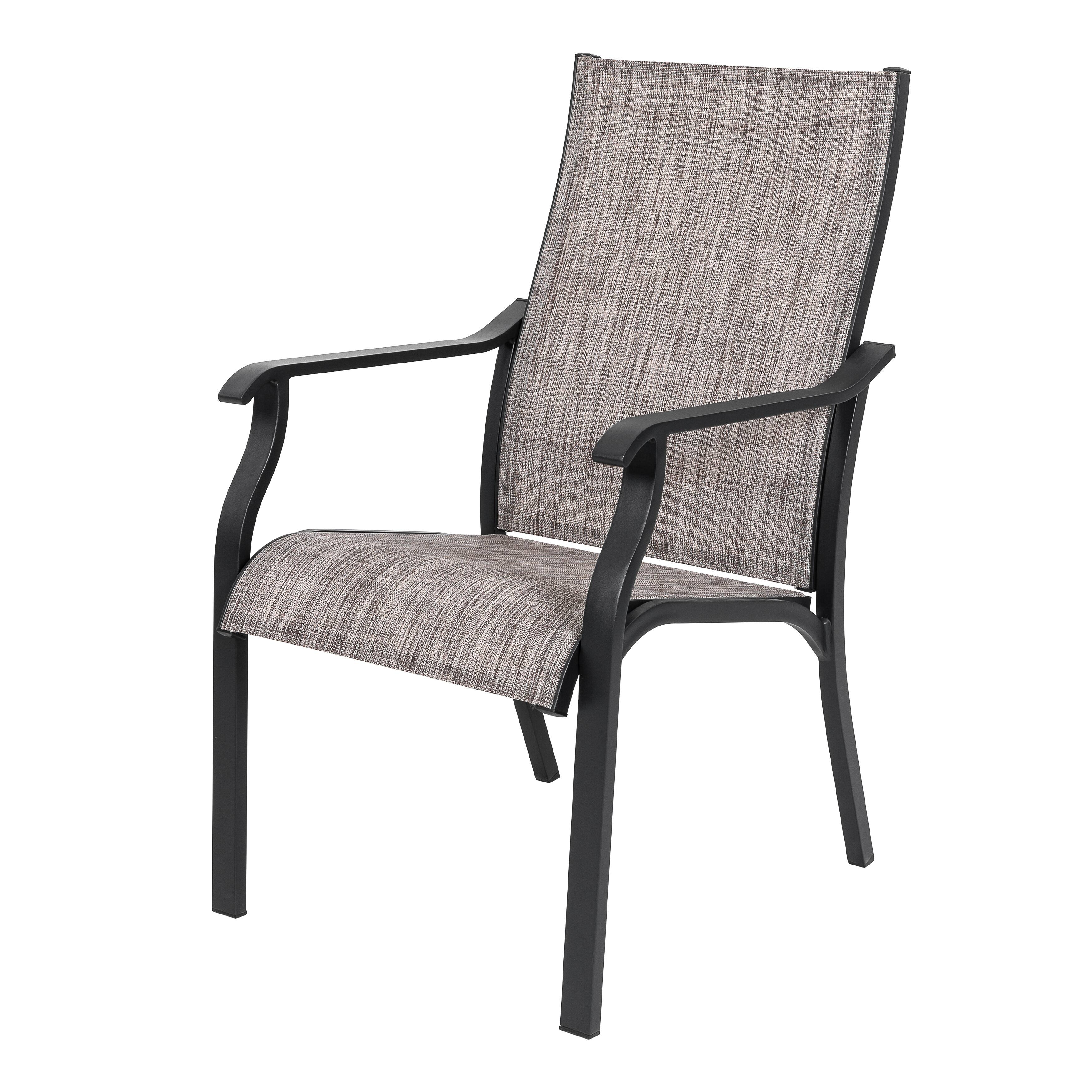 Alt View 6. Nuu Garden - Outdoor 2-Piece Textilene Dining Chairs with Aluminum Frame - grayish brown.