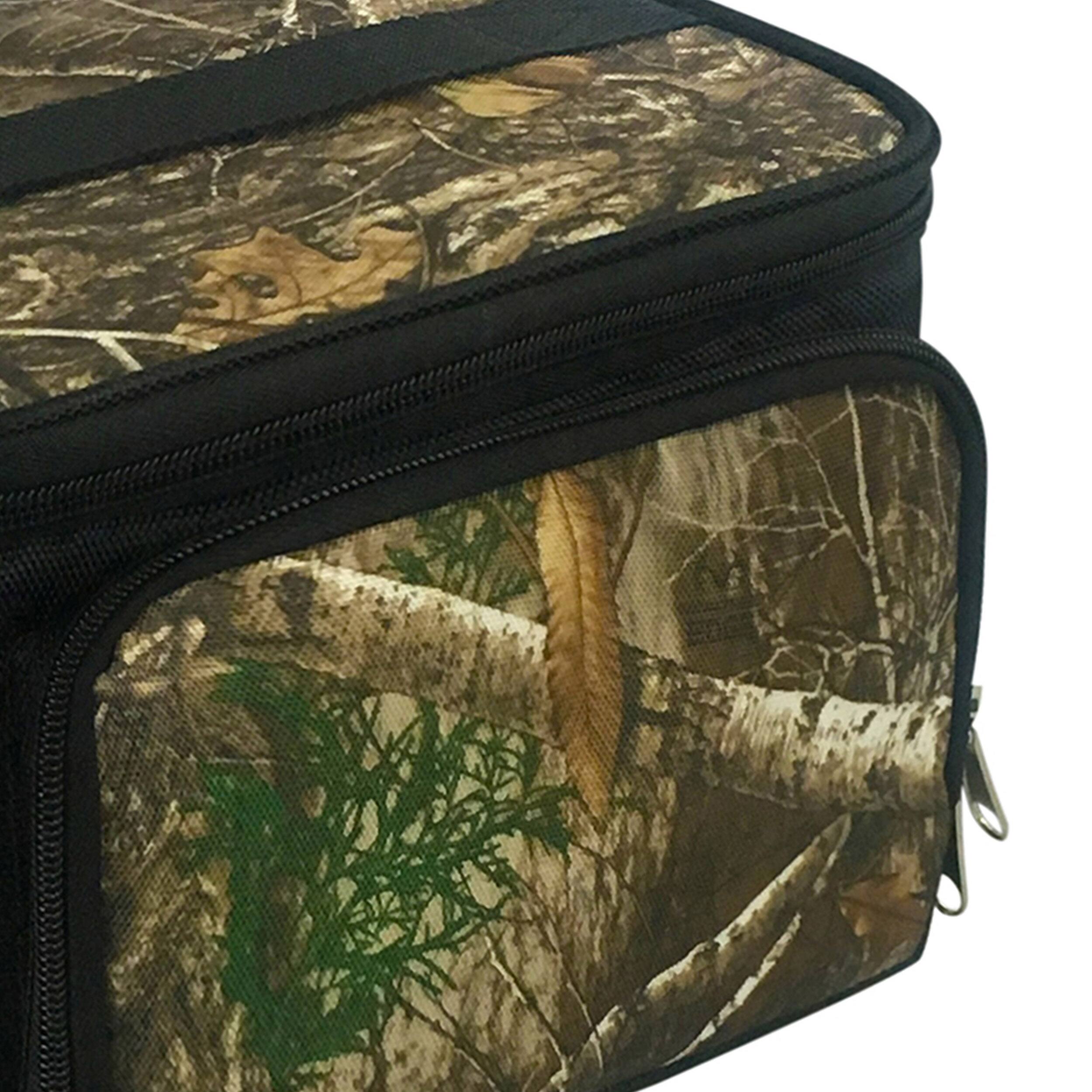 Angle. Brentwood - Brentwood Kool Zone 6 Can Insulated Cooler Bag with Hard Liner in Realtree Edge Camo - Realtree Edge Camo.