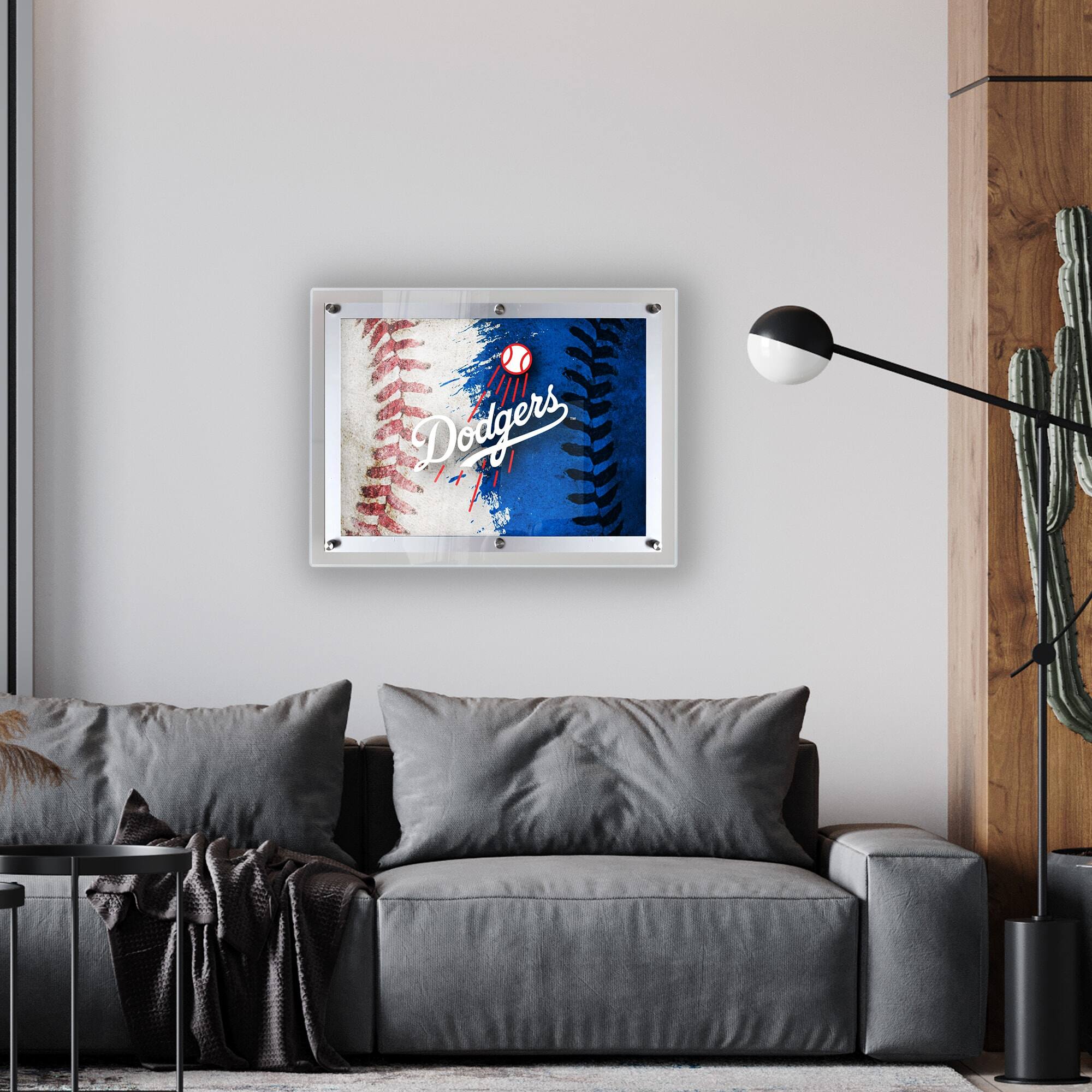 Alt View 1. Holland Bar Stool Co. - Los Angeles Dodgers 19" x 14.5" Backlit LED Sign - Multicolor.