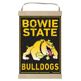 Jardine - Bowie State Bulldogs Faux Rust Banner Sign - Yellow