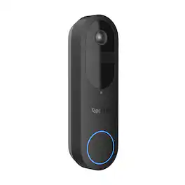 Reolink - Smart Wi-Fi Video Doorbell 2K 4MP Battery Operated Wireless with Plug-in Chime and 64GB SD Card - Black