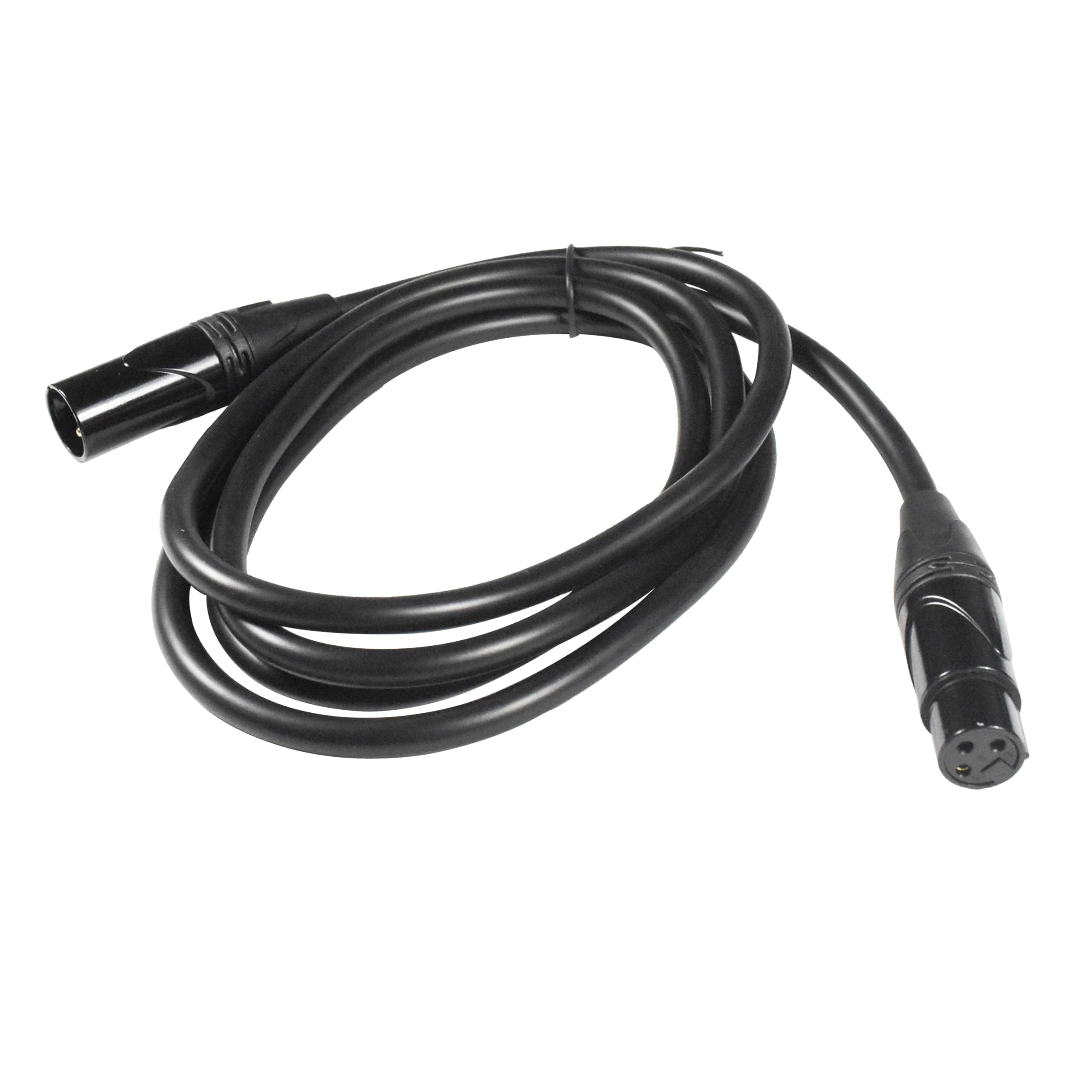Alt View 4. HQRP - 6 ft XLR microphone cable - 3-pin male to female balanced cord compatible with PA system, speaker, mixer - Black.