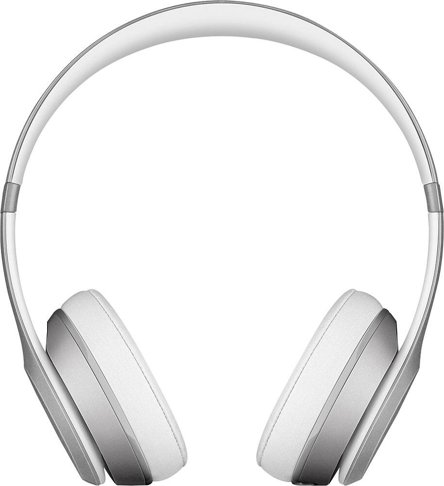 Alt View 12. Beats - Solo 2 On-Ear Wireless Headphones - Silver.