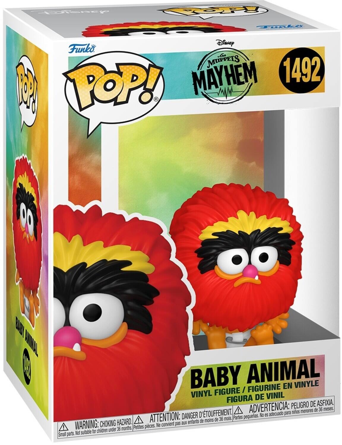 Csenty TOPP Topk SES Disney Funko S MUPPETS MAYHEM 1492 1 POP! BABY ANIMAL 5 BABY ANIMAL VINYLE FIGURINE EN FIGURE / VINYL DE VINIL FIGURA ASFIXIA. ADVERTENCIA: PELIGRO DE menores de 36 meses. TOUFFEMENT. adecuado para nios ATTENTION: DANGER D Partes pequeas. No eS de moins de 36 mois, CHOKING HAZARD. convient pas aux enfants WARNING: DANGER DÉTOUFFEMENT. Petites pièces. Ne pas convient pour les enfants moins de 36 mois. Small parts. Not suitable for children under 36 months. CHOKING HAZARD.