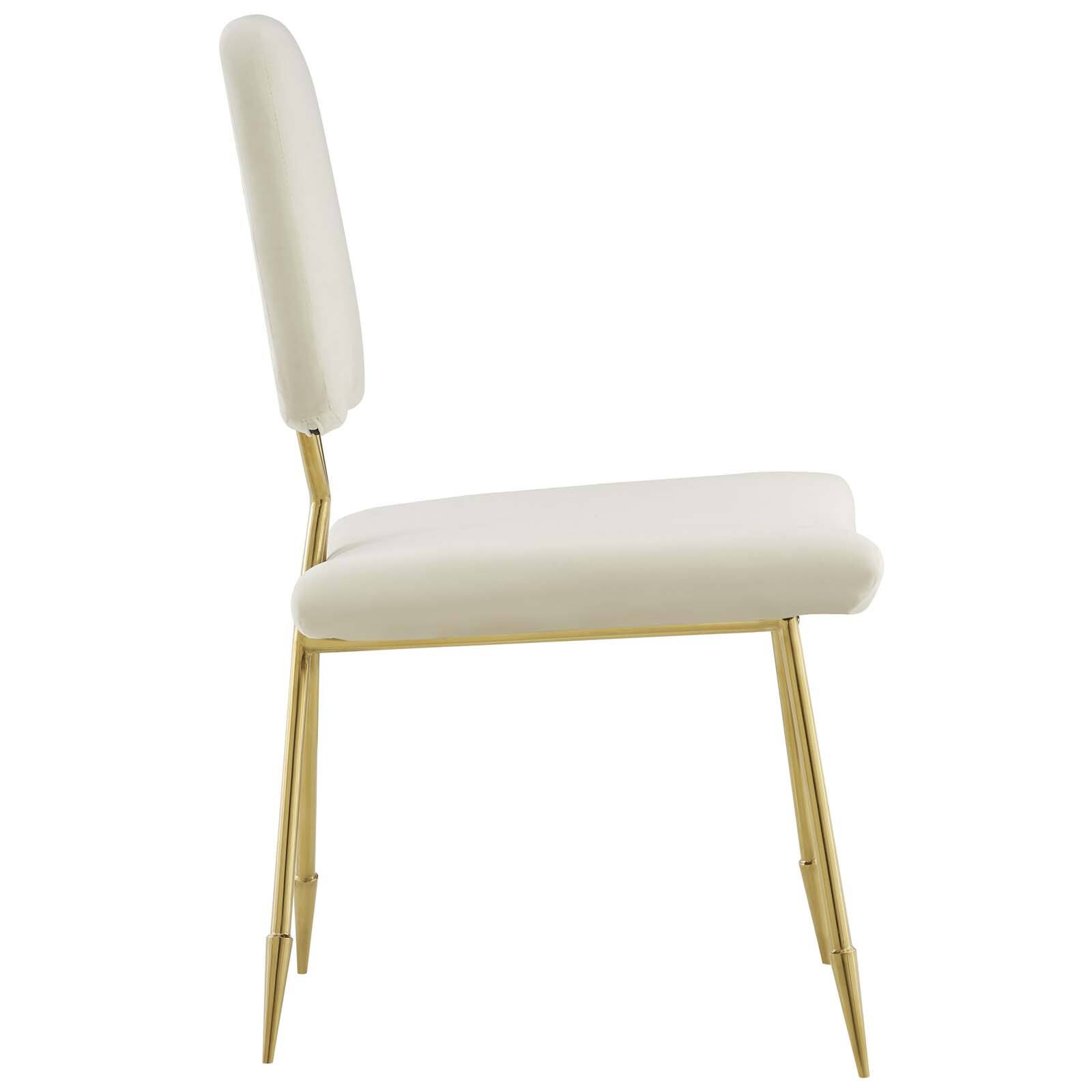 Back. Modway - Ponder Performance Velvet Dining Side Chair by Modway - Ivory.