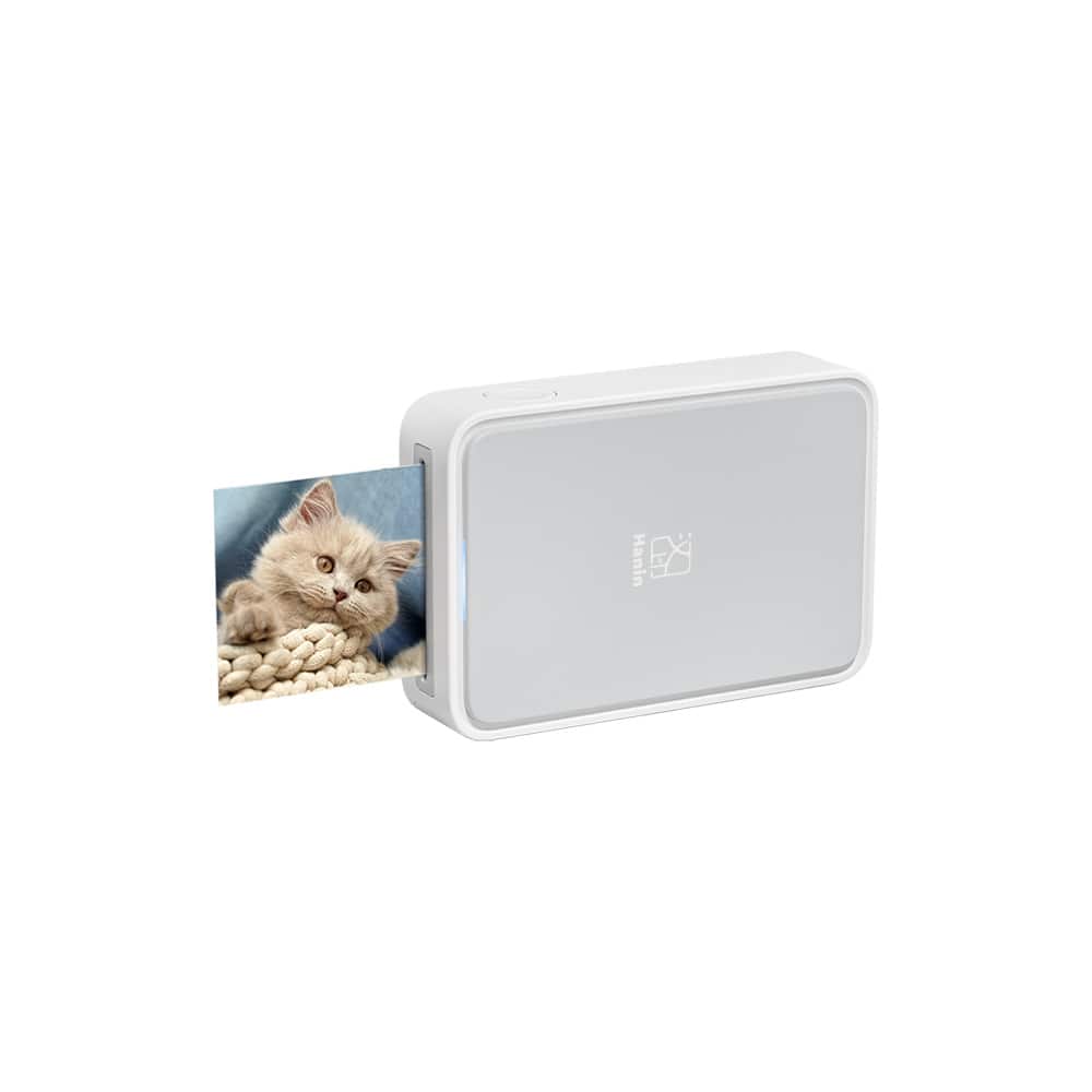 Hanin - PIX22 2x3" Instant Photo Printer, Dye-Sublimation Printing, Includes 2x3-in Paper Cartridge Pack of 3 (30 Sheets) - Gray