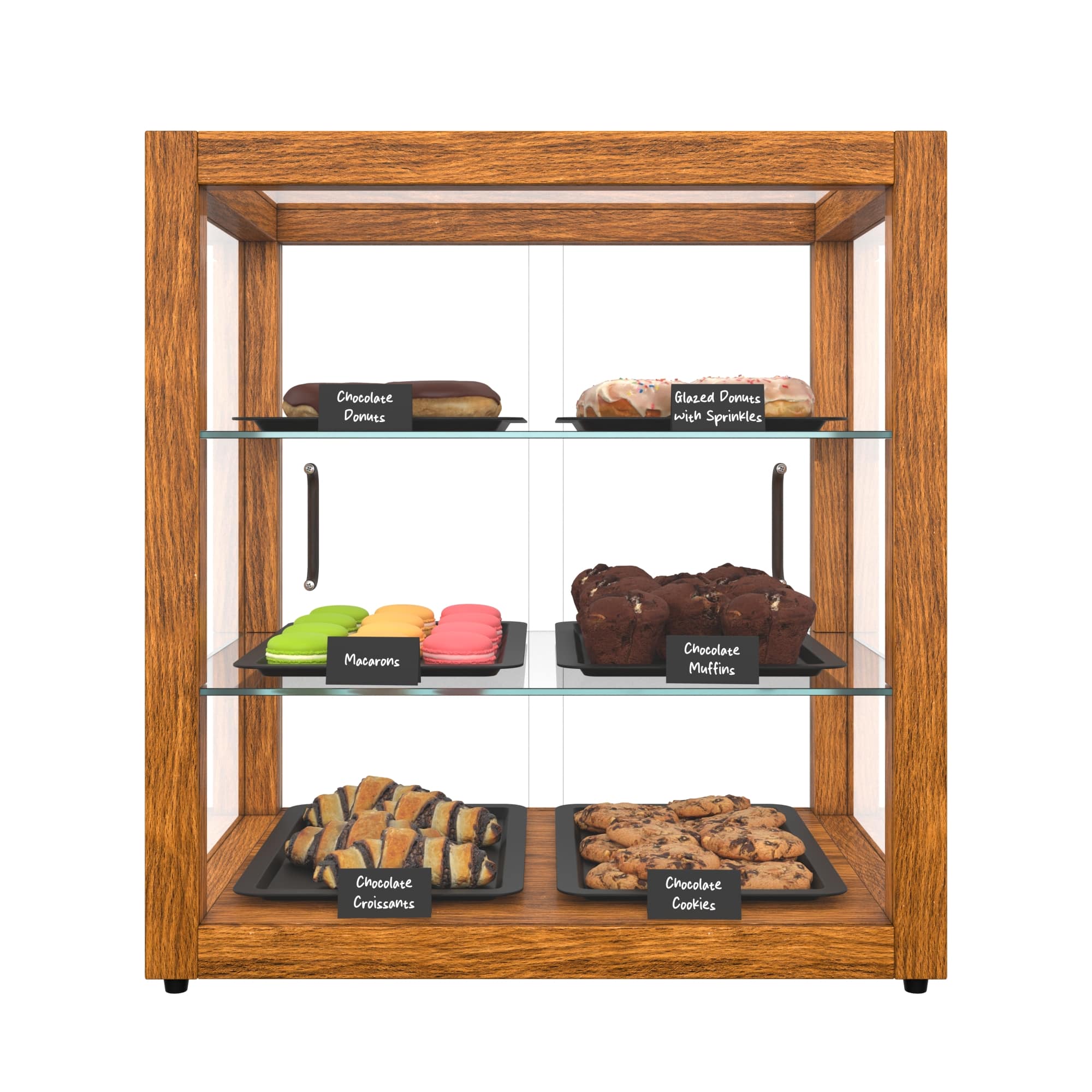 Koolmore - 20 In. 3-Tier Artisan Light Wooden Bakery Square Display case, 2.5 cu. ft. (KM-BDW-20L) - Ash wood color price history on PriceWatchPro