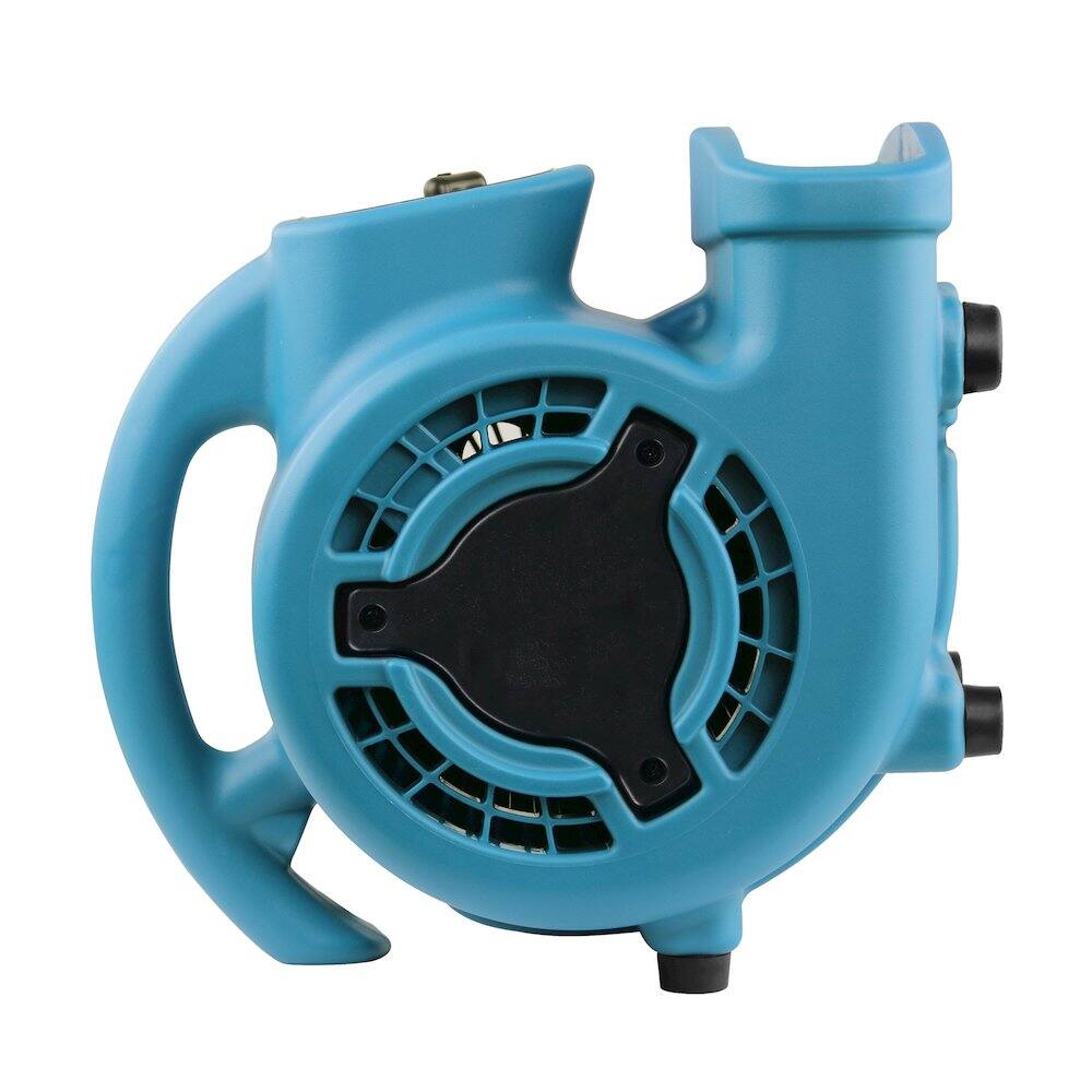 Left. XPOWER - Multi-Purpose Mini Mighty Air Mover, Utility Fan, Dryer, Blower - Blue.