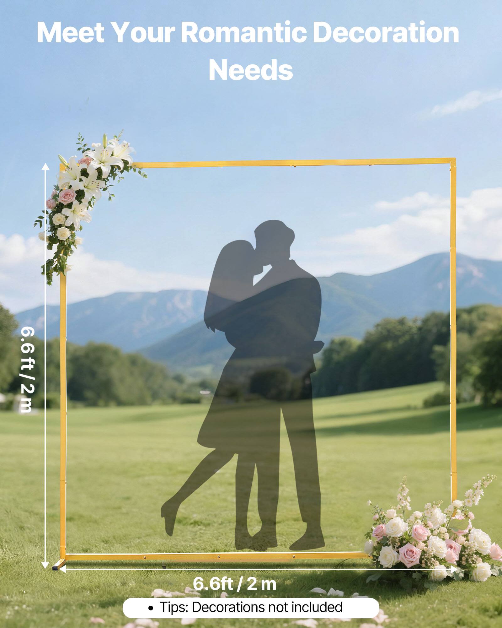 Meet Your Romantic Decoration Needs

6.6ft / 2m

Tips: Decorations not included