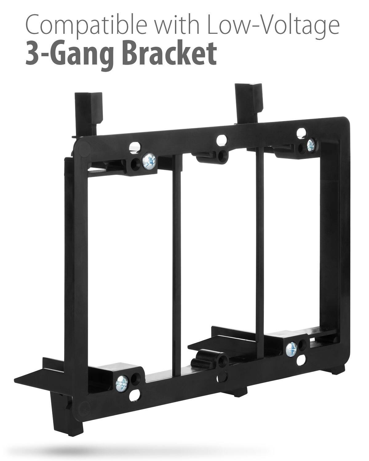 Compatible with Low-Voltage 3-Gang Bracket