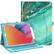 Front. Kitcheniva - Protective Stand Case For iPad 9th 8th 7th Generation 10.2 Inch With Pocket Holder Aqua Wave - Aqua Wave.