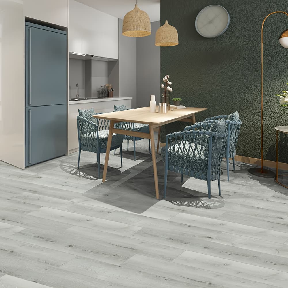 Dotfloor - 48"x7.2" SPC Composite Flooring; 10 Planks/Box (23.9 sq. ft/Box); 6mm Thick with 1mm IXPE Backing; 20 mil Wear Layer; - Light Oak