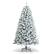 Front. Costway - 6ft Snow Flocked Hinged Artificial Christmas Tree Unlit Metal - Green/White.