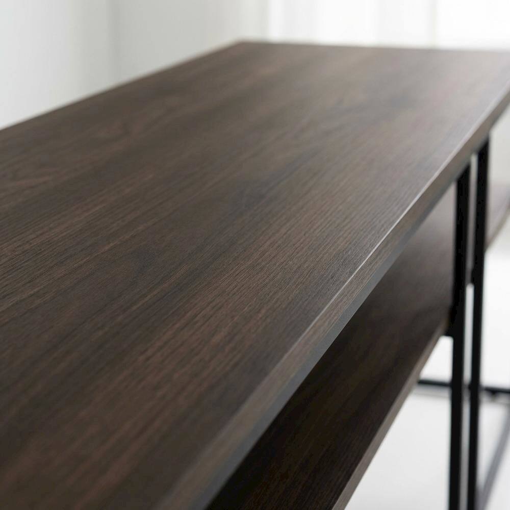 Alt View 4. FurniFact - Modern TV Stand, 78-Inch TVs in Columbia Walnut Wood Finish, Spacious Storage - Brown.
