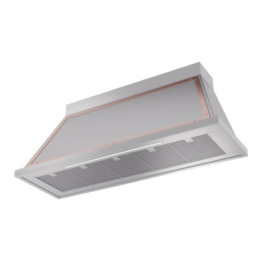 Alt View 1. ILVE - ILVE Nostalgie II Noblesse 60 inch Ducted Wall Mount Range Hood with 600 CFM (Stainless Steel, Copper Trim) - Stainless Steel.
