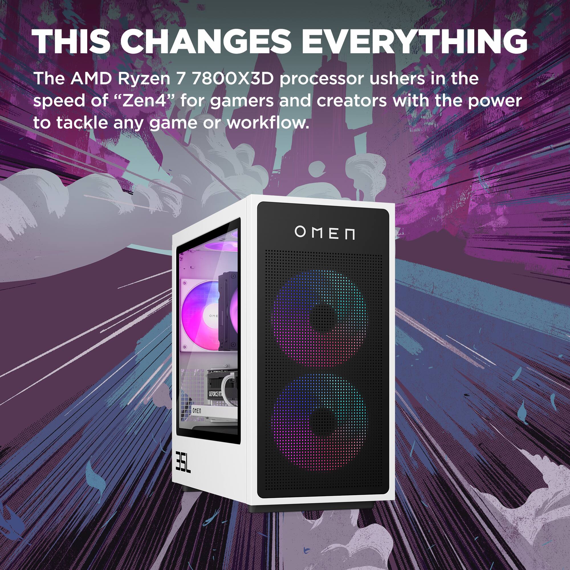 THIS CHANGES EVERYTHING

The AMD Ryzen 7 7800X3D processor ushers in the speed of "Zen4" for gamers and creators with the power to tackle any game or workflow.
