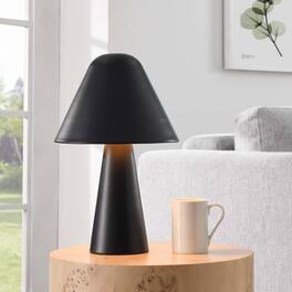 Jovial Metal Mushroom Table Lamp by Modway - Black