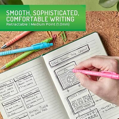 SMOOTH, SOPHISTICATED, COMFORTABLE WRITING  
Retractable | Medium Point (1.0mm)  

NEW BASIC SITE LAYOUT  

ACTIVITY  
- Tuesday, 7  
  - 8:00 AM - 9:00 AM  
    - Meeting with the team  
    - Healthy breakfast  
  - 9:00 AM - 10:00 AM  
    - Study session  
  - 10:00 AM - 11:00 AM  
    - Break  
  - 11:00 AM - 12:00 PM  
    - Lunch  
  - 12:00 PM - 1:00 PM  
    - Free time  
  - 1:00 PM - 2:00 PM  
    - Meeting with the team  
  - 2:00 PM - 3:00 PM  
    - Notes: Bluezz  
  - 3:00 PM - 4:00 PM  
    - On general feed  
  - 4:00 PM - 5:00 PM  
    - Project 0  
  - 5: