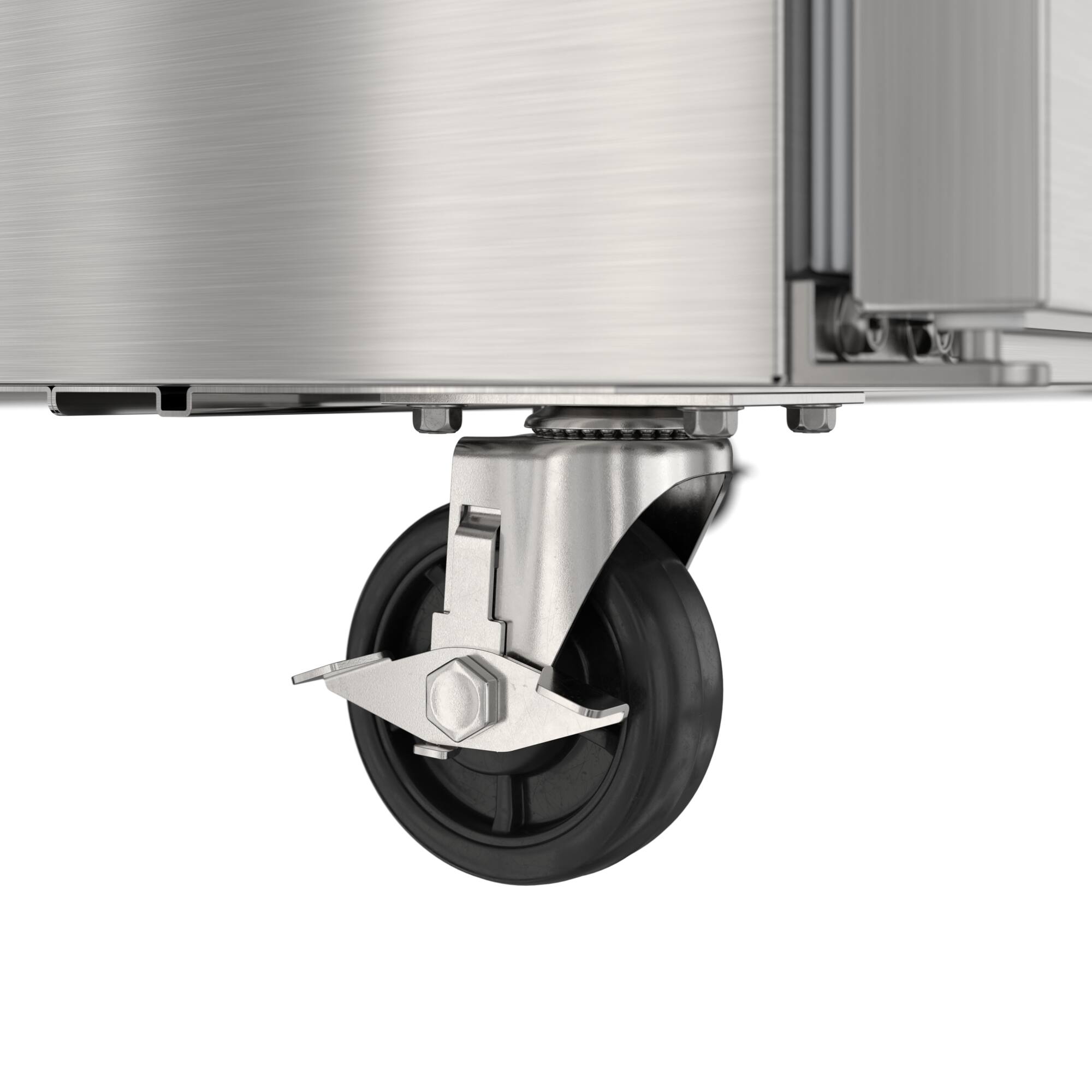 Alt View 7. Koolmore - 46 in. Commercial 2-Door Refrigerated Mega Salad and Sandwich Prep Table, 18 Pan Capacity and 14 Cu. Ft. of Storage - Stainless steel.