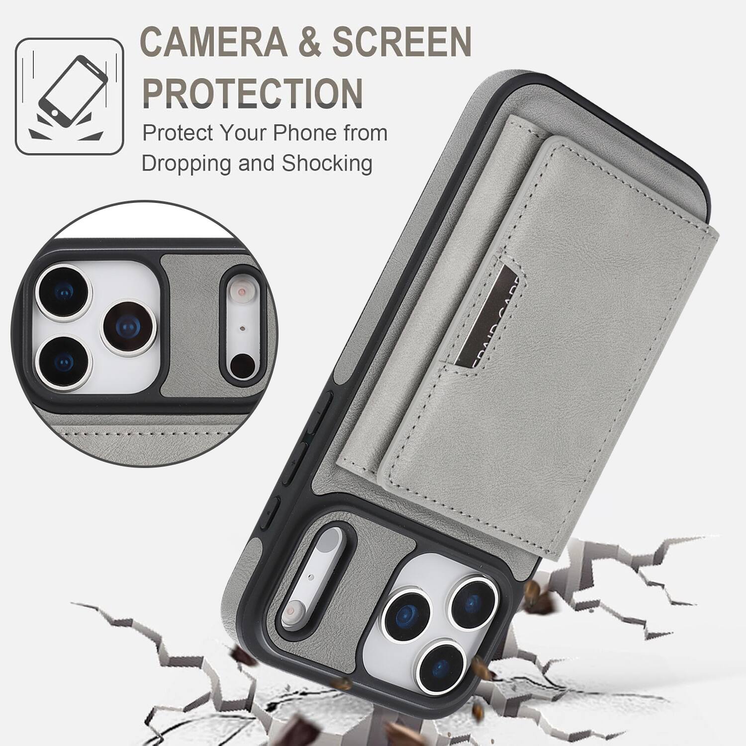 CAMERA & SCREEN PROTECTION  
Protect Your Phone from Dropping and Shocking