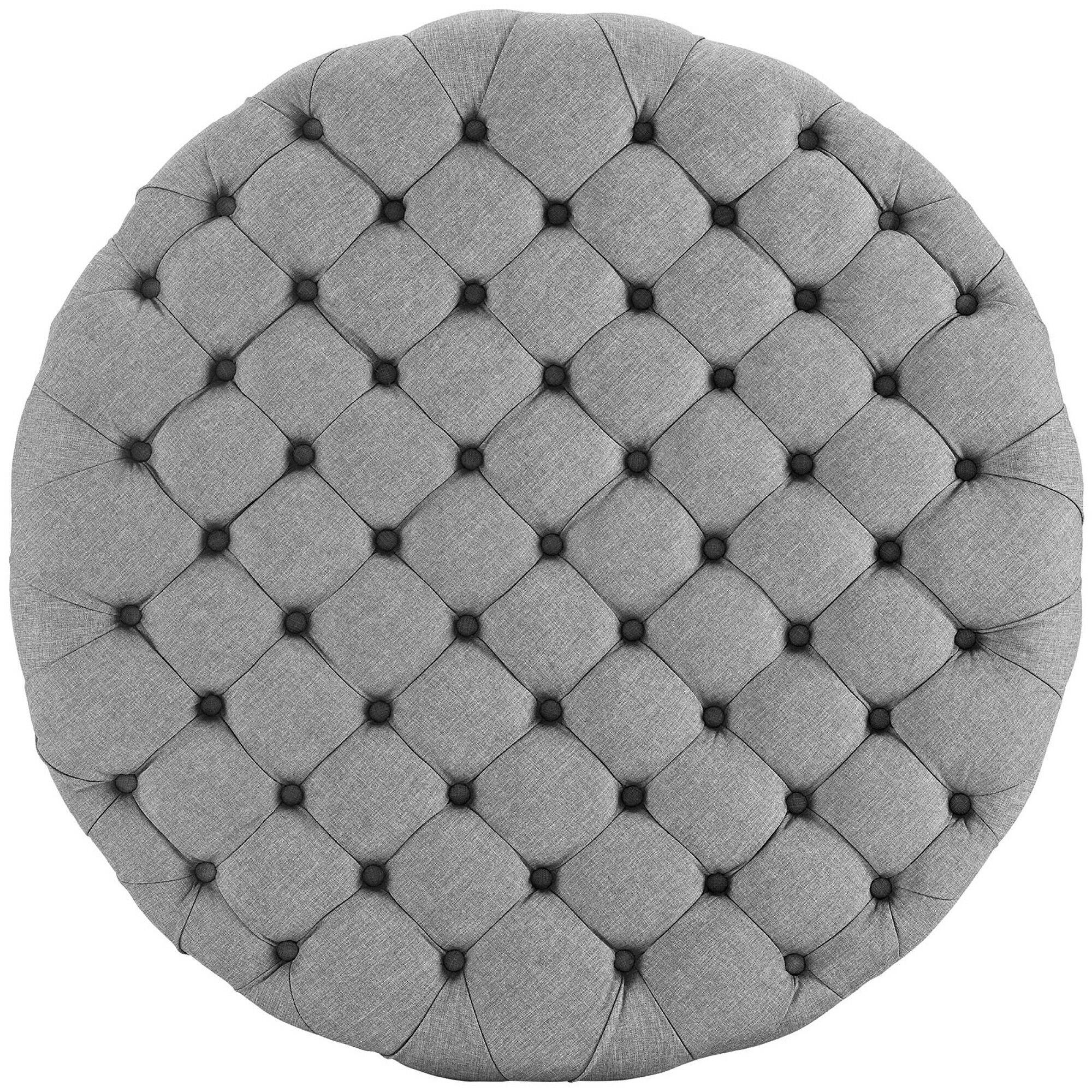 Alt View 1. Modway - Amour Upholstered Fabric Ottoman by Modway - EEI-2225-LGR.