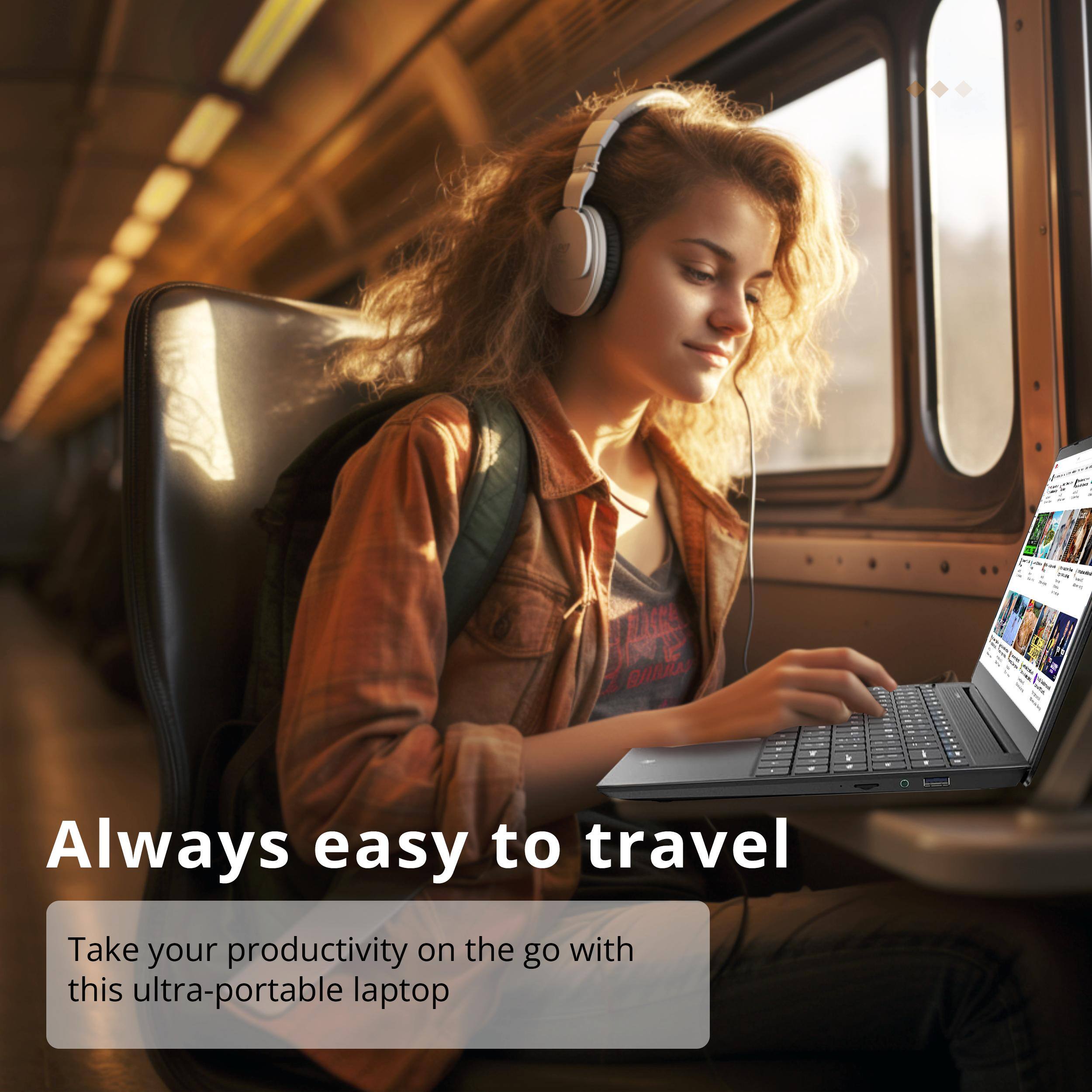 Always easy to travel

Take your productivity on the go with this ultra-portable laptop