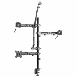 Mount-It! - All-In-One Studio Mount for Dual Monitors Up to 32" With Camera & Mic Arm Setup - Black