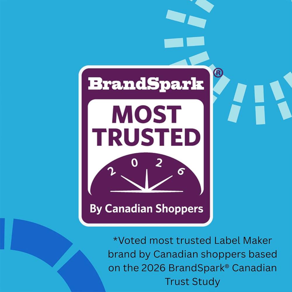 BrandSpark MOST TRUSTED 2026 By Canadian Shoppers *Voted most trusted Label Maker brand by Canadian shoppers based on the 2026 BrandSpark Canadian Trust Study