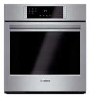 Bosch - 800 Series 27" Built-In Single Electric Convection Wall Oven - Stainless steel - Front_Zoom