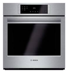 Bosch - 800 Series 27" 3.9 Cu. Ft. Built-In Single Electric True Convection Wall Oven - Stainless Steel - Front_Zoom