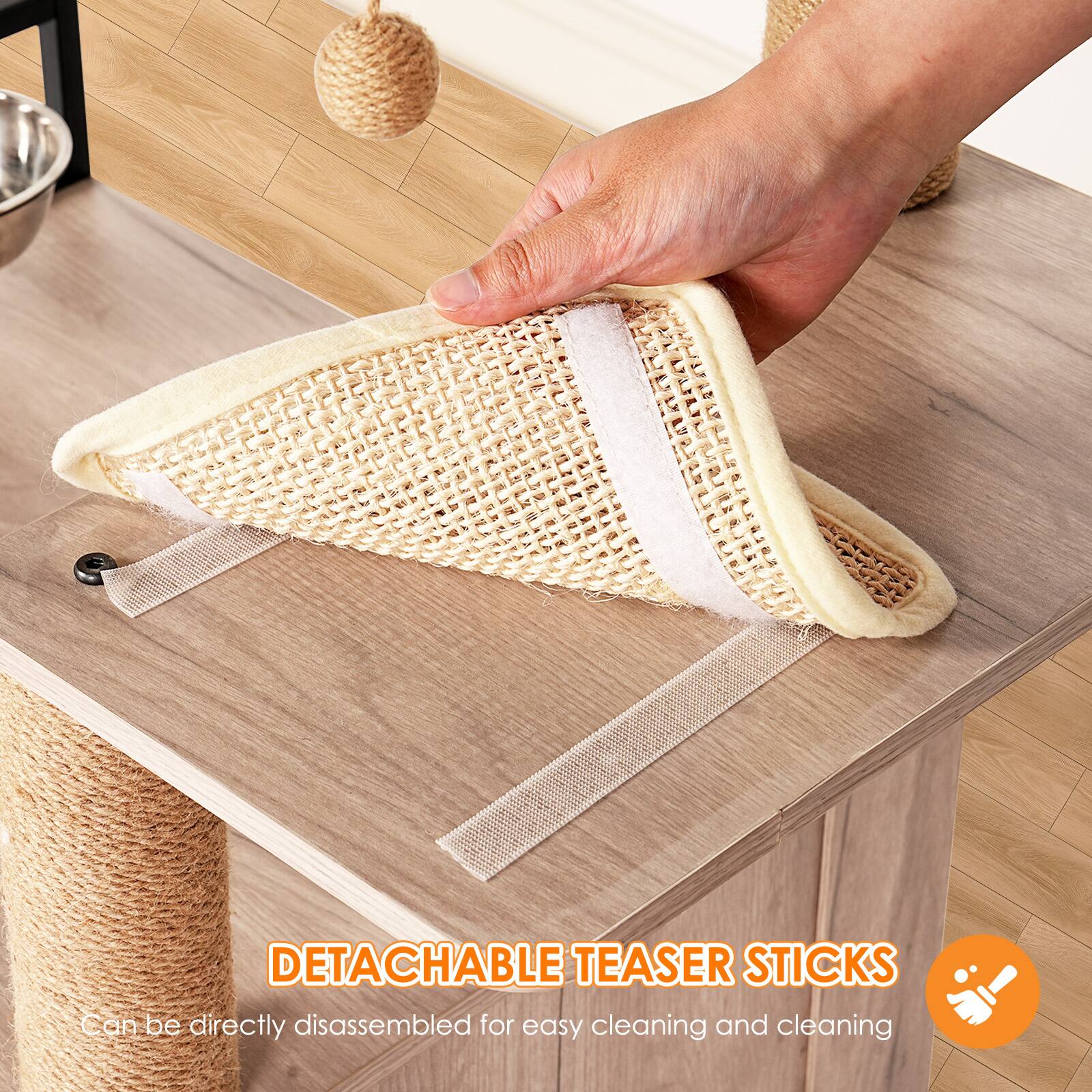 DETACHABLE TEASER STICKS  
Can be directly disassembled for easy cleaning and cleaning